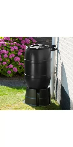Récupérateur d'eau forme tonneau Nature
