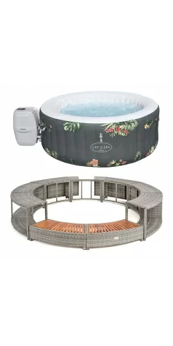 Kit Spa gonflable Bestway et mobilier rond 180cm