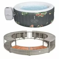 Kit Spa gonflable Bestway et mobilier rond 180cm