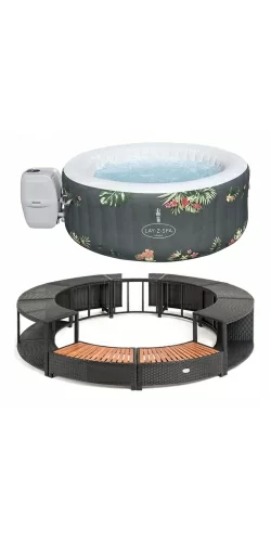 Kit Spa gonflable Bestway et mobilier rond 180cm