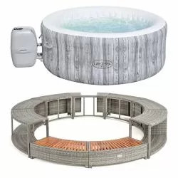Kit Spa gonflable Bestway et mobilier rond 180cm