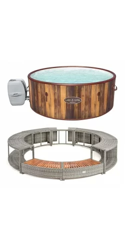 Kit Spa gonflable Bestway et mobilier rond 180cm