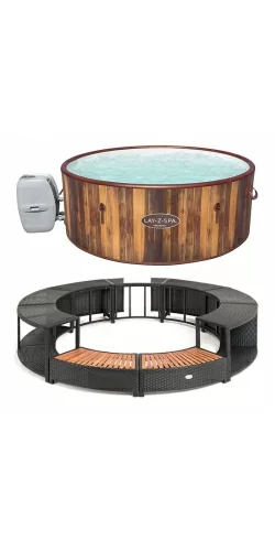 Kit Spa gonflable Bestway et mobilier rond 180cm