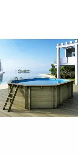 Piscine bois Altanka 6,53 x 4,41 x h1,42m