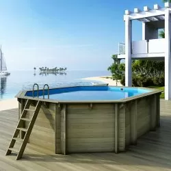 Piscine bois Altanka 6,53 x 4,41 x h1,42m