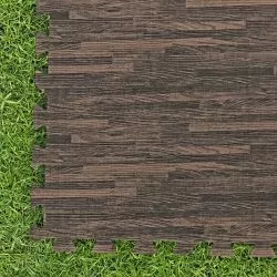 Dalle de protection de sol piscine Bestway effet bois (lot de 12)