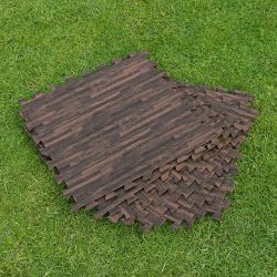 Dalle de protection de sol piscine Bestway effet bois (lot de 12)