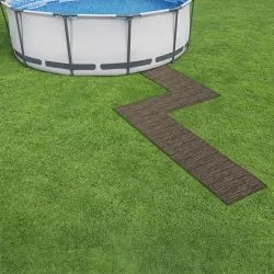 Dalle de protection de sol piscine Bestway effet bois (lot de 12)