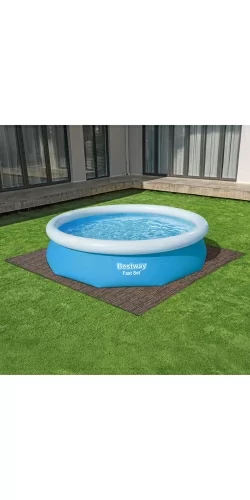 Dalle de protection de sol piscine Bestway effet bois (lot de 12)