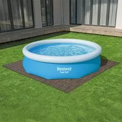 Dalle de protection de sol piscine Bestway effet bois (lot de 12)