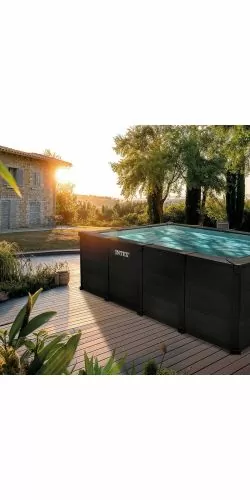 Piscine Intex Graphite 4,00 x 3,00 h1,24m rectangulaire