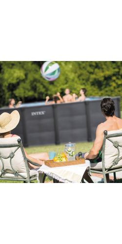 Piscine Intex Graphite 4,00 x 3,00 h1,24m rectangulaire
