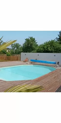 Photo enrouleur classique Jardimagine pour piscine bois enterrée 