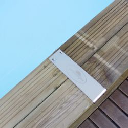 Finitions de margelle inox Jardimagine pour piscine bois