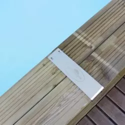 Finitions de margelle inox Jardimagine pour piscine bois