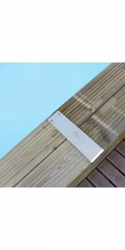 Finitions de margelle inox Jardimagine pour piscine bois