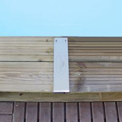 Finitions de margelle inox Jardimagine pour piscine bois