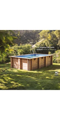 Piscine bois Papaya 5,20 x 3,20 x h1,33m