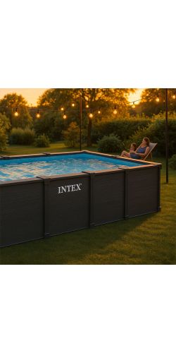 Piscine Intex Graphite 6,00 x 3,00 h1,24m rectangulaire