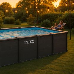 Piscine Intex Graphite 6,00 x 3,00 h1,24m rectangulaire
