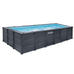 Piscine Intex Graphite 6,00 x 3,00 h1,24m rectangulaire