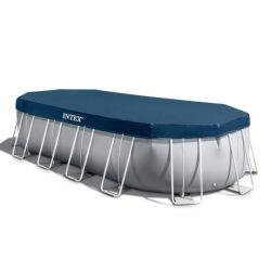 Bâche de protection pour piscine tubulaire Intex ovale