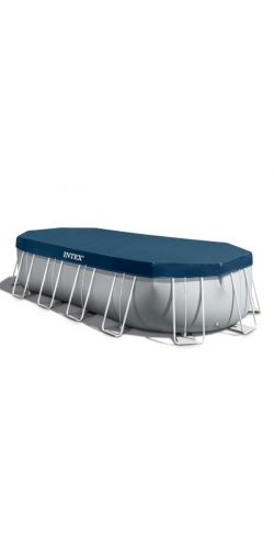 Bâche de protection pour piscine tubulaire Intex ovale