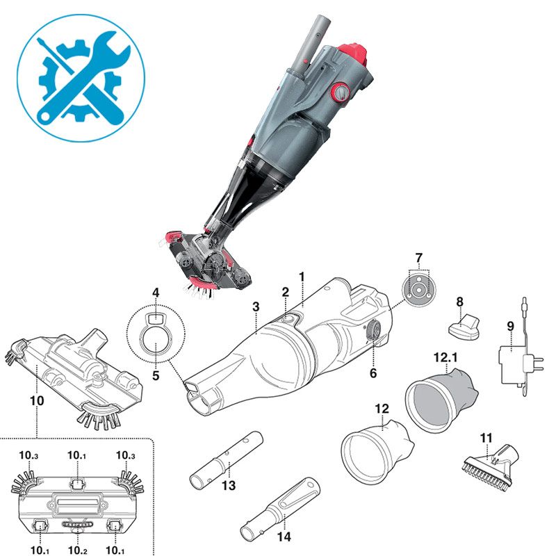 Pièces détachées pour aspirateur Voltera 35 Kokido EV 35