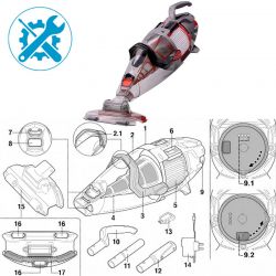 Pièces détachées pour aspirateur Voltera 75 Kokido EV75