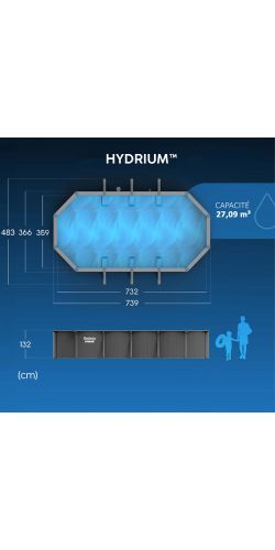 Piscine acier Bestway Hydrium 7,32 x 3,66 h1,32m