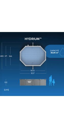 Piscine acier Bestway Hydrium 5,00 x 3,66 x h1,22m