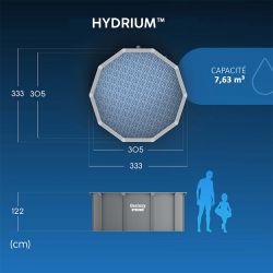 Piscine acier Bestway Hydrium ronde 3,00 x h1,20m