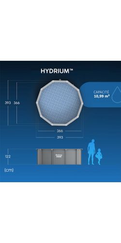 Piscine acier Bestway Hydrium ronde 3,60 x h1,20m