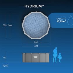 Piscine acier Bestway Hydrium ronde 3,60 x h1,20m