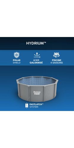 Piscine acier Bestway Hydrium ronde 3,60 x h1,20m