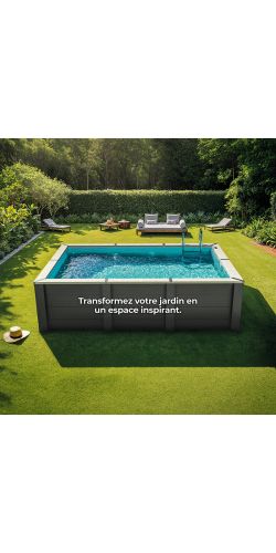 Piscine bois composite Gre avant garde Nova 3,15 x 3,15 x h0,96m