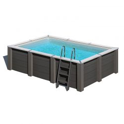 Piscine bois composite Gre avant garde rectangulaire 4,55 x 3,15 x h1,26m