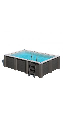 Piscine bois composite Gre avant garde rectangulaire 4,55 x 3,15 x h1,26m