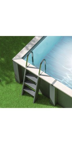 Piscine bois composite Gre avant garde rectangulaire 4,55 x 3,15 x h1,26m