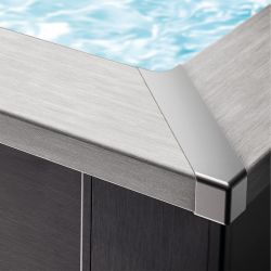 Piscine bois composite Gre avant garde rectangulaire 5,95 x 3,15 x h1,26m Led