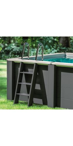 Piscine bois composite Gre avant garde rectangulaire 4,55 x 3,15 x h1,26m