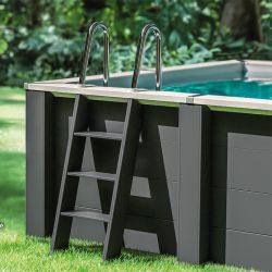 Piscine bois composite Gre avant garde rectangulaire 4,55 x 3,15 x h1,26m