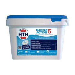 HTH Maxitab Action 5 - chlore multiactions spécial petites piscines