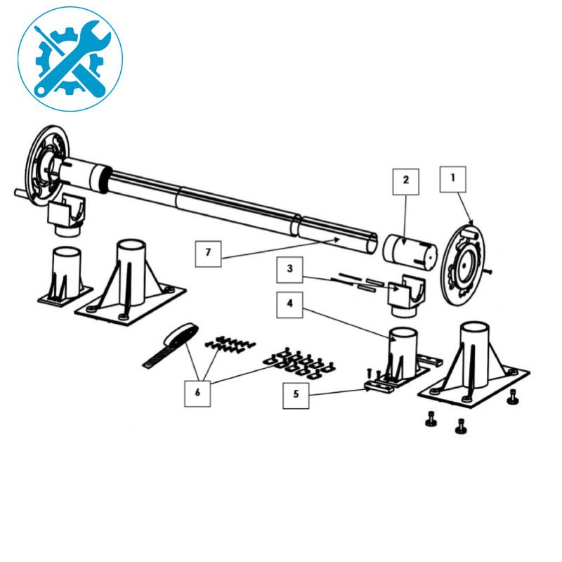 Pièces détachées pour enrouleur de bâche à bulles Luxe Ubbink