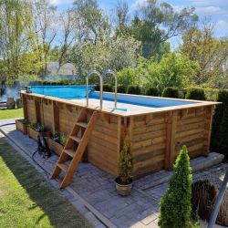 Piscine bois Aqua 7,00 x 3,75 x h1,45m