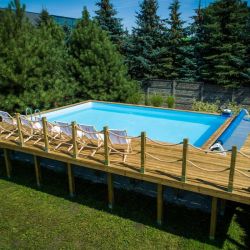Piscine bois Aqua 8,50 x 4,35 x h1,45m
