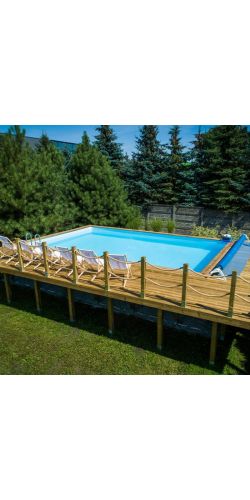 Piscine bois Aqua 8,50 x 4,35 x h1,45m