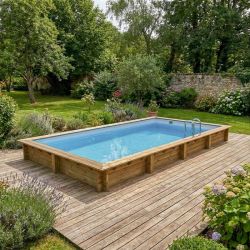 Piscine bois Aqua 8,50 x 4,35 x h1,45m