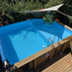 Piscine bois Altanka Nemo 5,79 x 3,49 x h1,45m avec plage