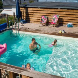 Piscine bois Altanka Nemo 5,79 x 3,49 x h1,45m avec plage